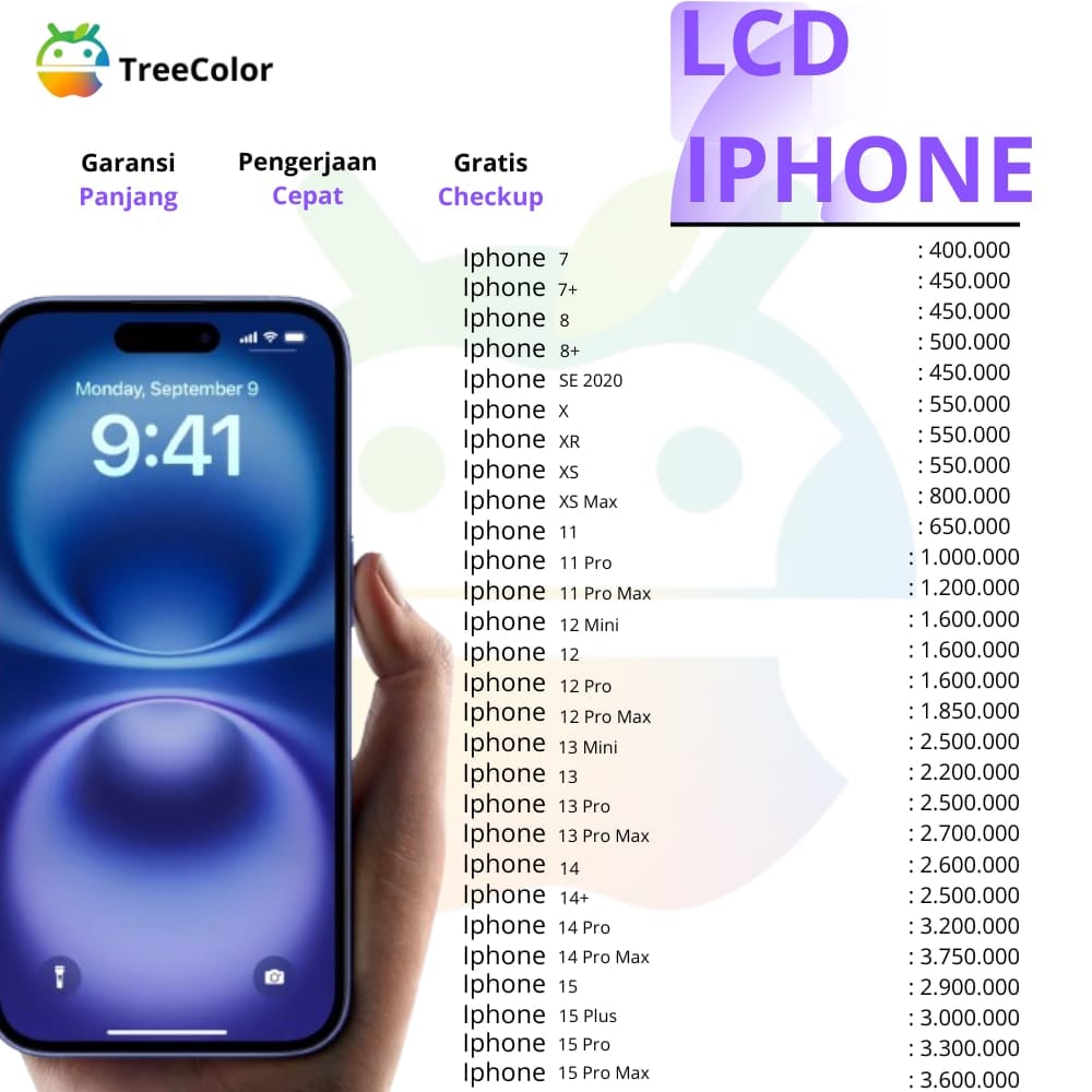 Pricelis LCD iphone