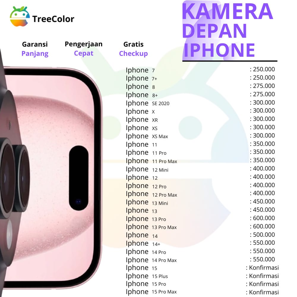 harga kamera depan iphone