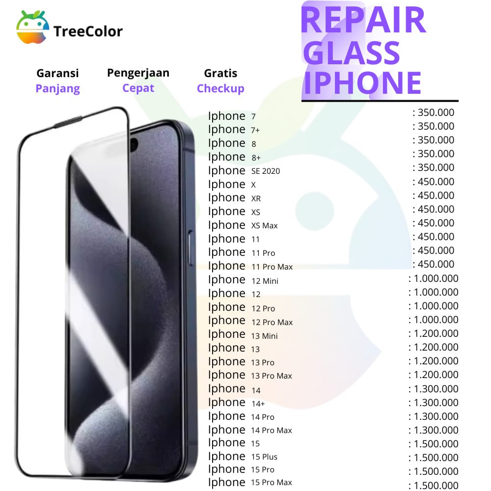 harga repair kaca iphone