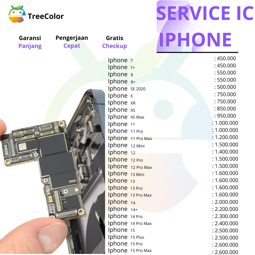 Harga servis ic iphone